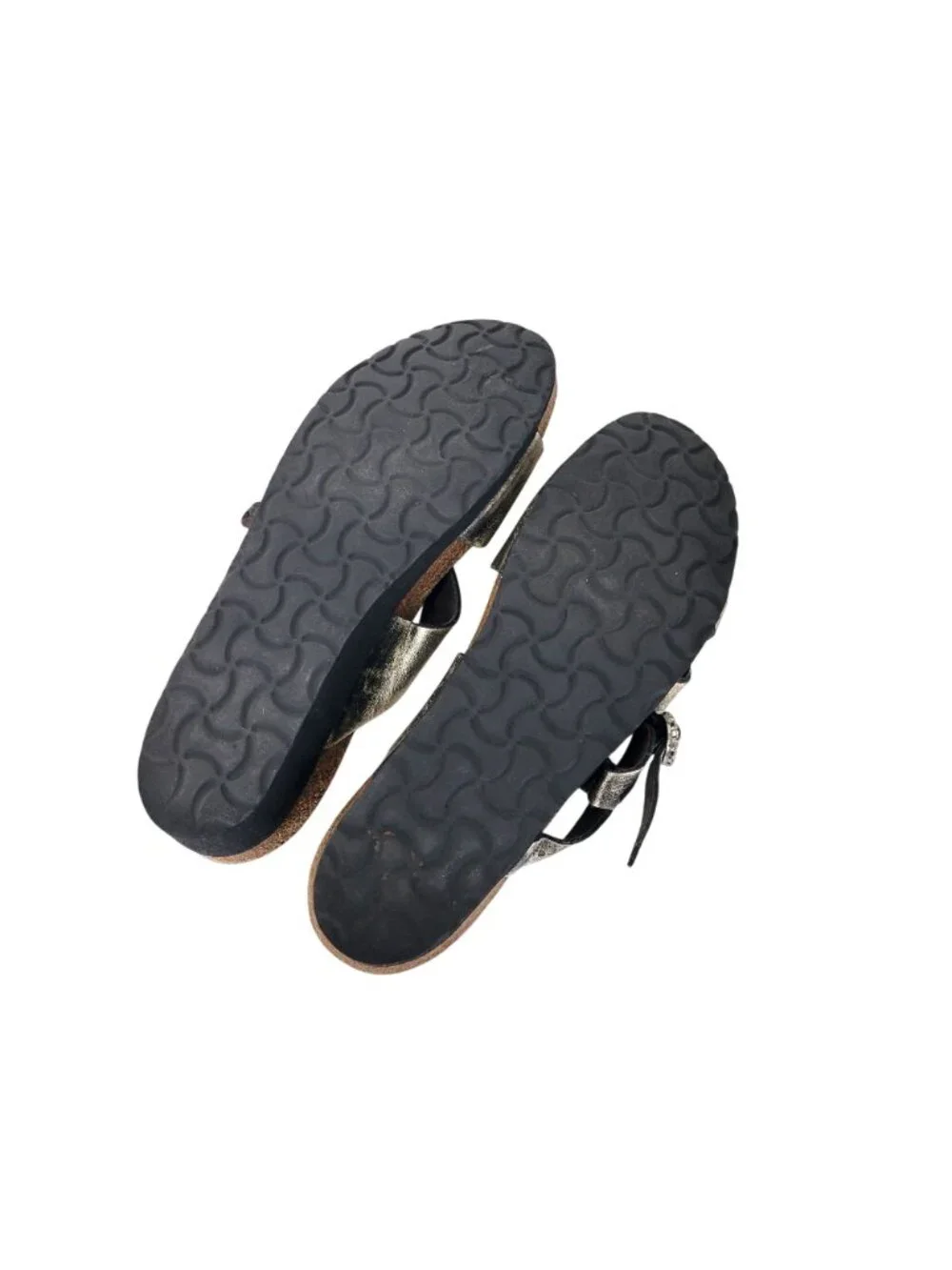 Naot Women's Kate Metallic Silver Leather Sandals Size EU 40 US 9 Adjustable Str - Picture 4 of 7